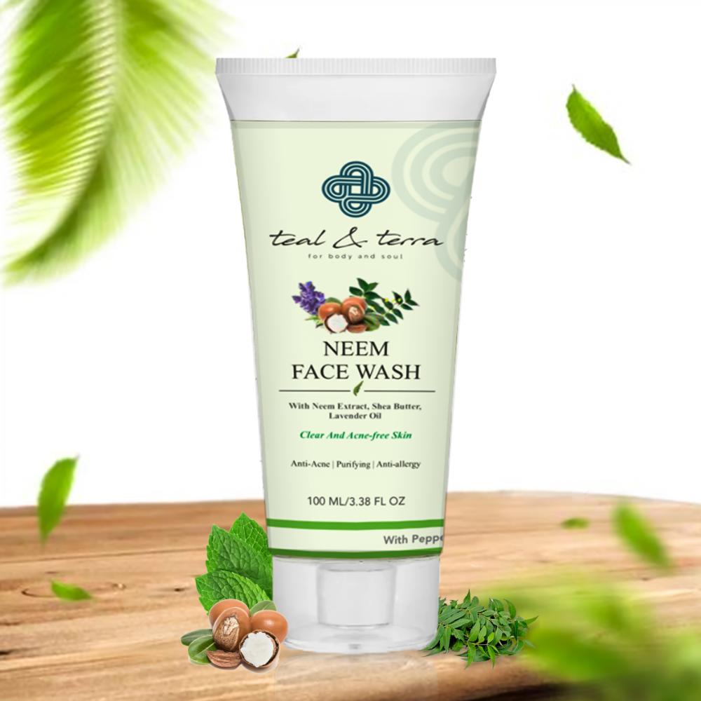Teal and Terra Neem Face Wash for Purifying, Anti-Acne, Clear Skin