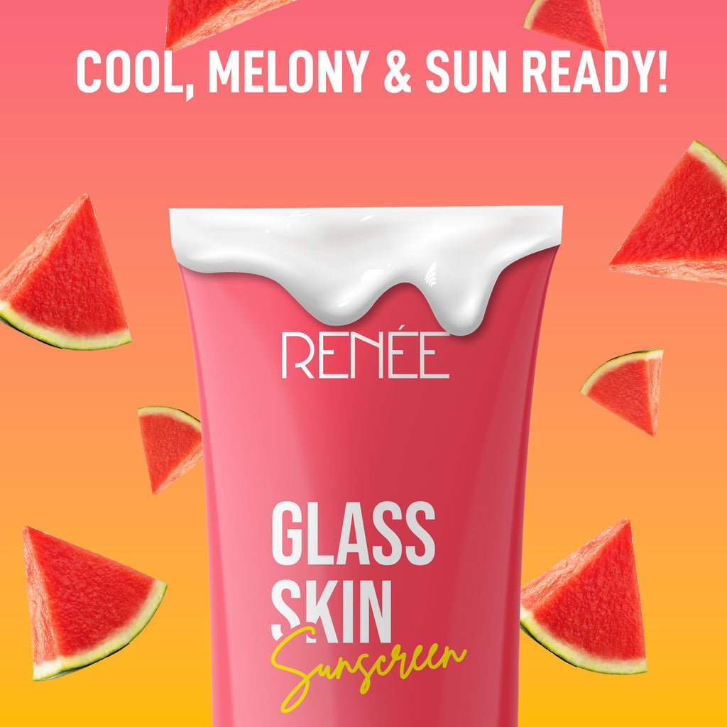 RENEE Glass Skin Gel Sunscreen with SPF 50+, Lightweight, Hydrating & Non-Sticky, Zero White Cast