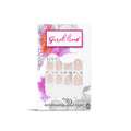 Translucent French Nails with Silver Glitters Press On Nails