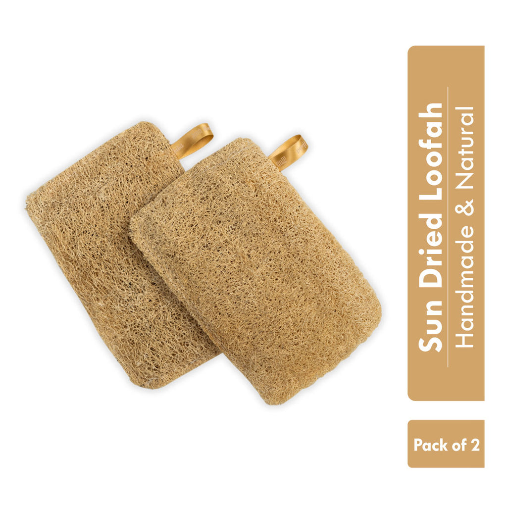 Natural Sun Dried Bath Loofah, Body Sponge, Scrubber for Men & Women, Sustainable Handmade
