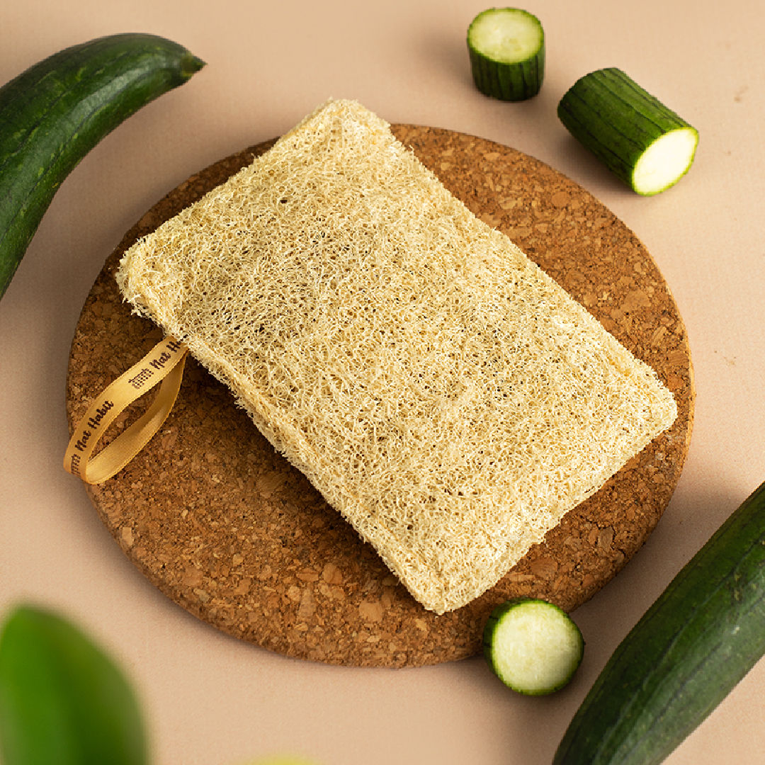 Natural Sun Dried Bath Loofah, Body Sponge, Scrubber for Men & Women, Sustainable Handmade