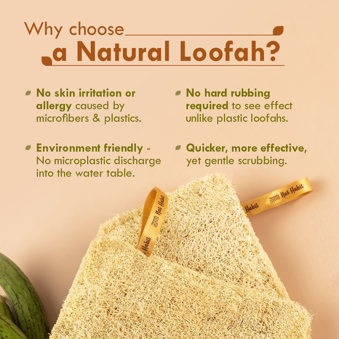 Natural Sun Dried Bath Loofah, Body Sponge, Scrubber for Men & Women, Sustainable Handmade