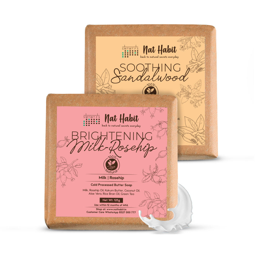 Fresh Brightening Milk Rosehip and Soothing Sandalwood Soaps