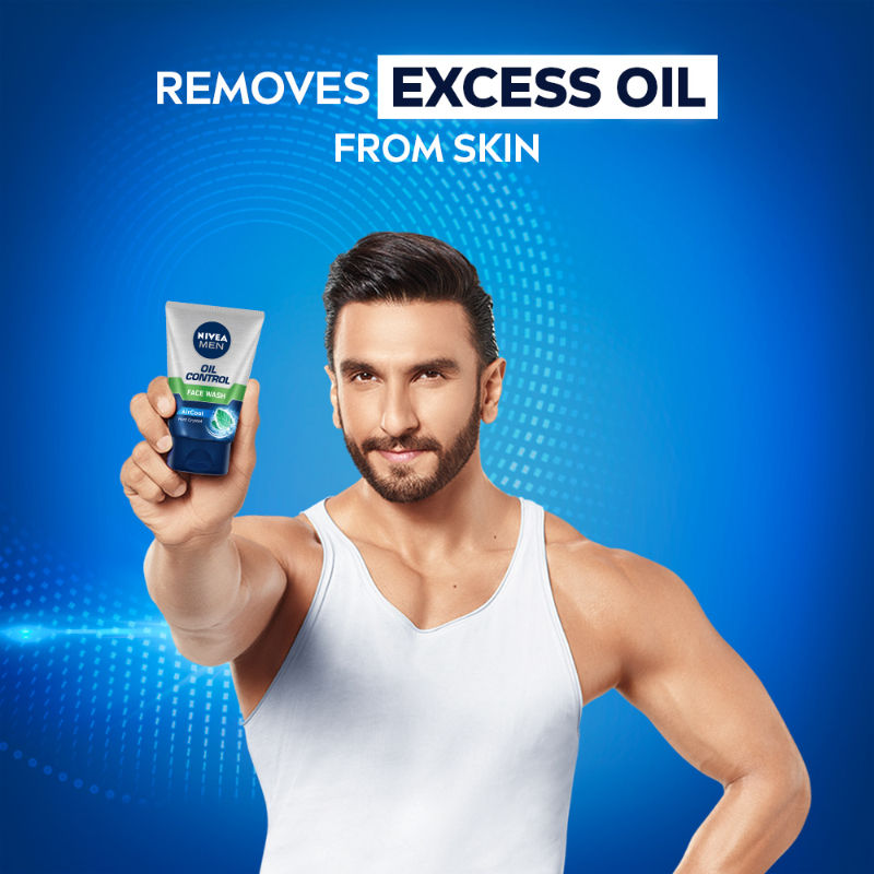 MEN Face Wash for Oily Skin, Oil Control for 12hr Oil Control with 10x Vitamin C Effect