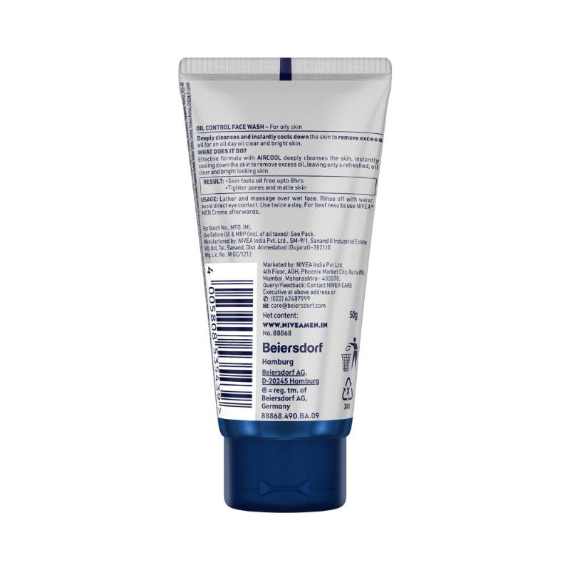 MEN Face Wash for Oily Skin, Oil Control for 12hr Oil Control with 10x Vitamin C Effect