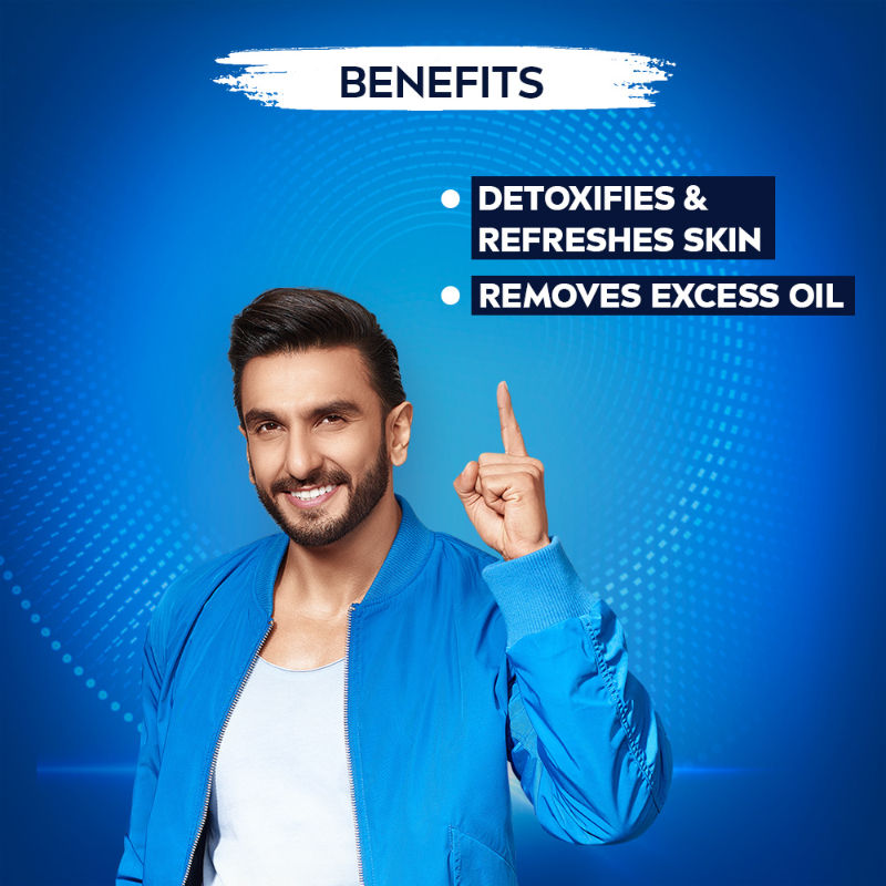 MEN Face Wash, All in 1 Charcoal, to Detoxify & Refresh Skin with 10x Vitamin C Effect
