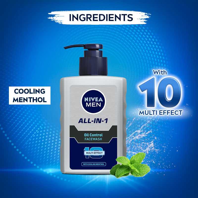 Men Face Wash, Oil Control for 12hr Oil Control with 10x Vitamin C Effect
