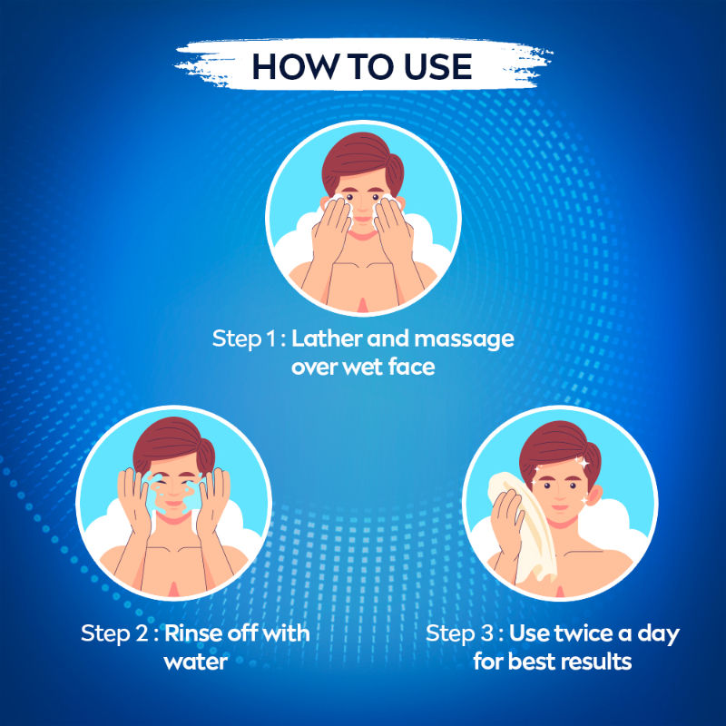 Men Face Wash, Oil Control for 12hr Oil Control with 10x Vitamin C Effect