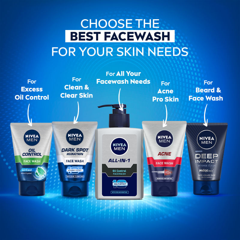 Men Face Wash, Oil Control for 12hr Oil Control with 10x Vitamin C Effect