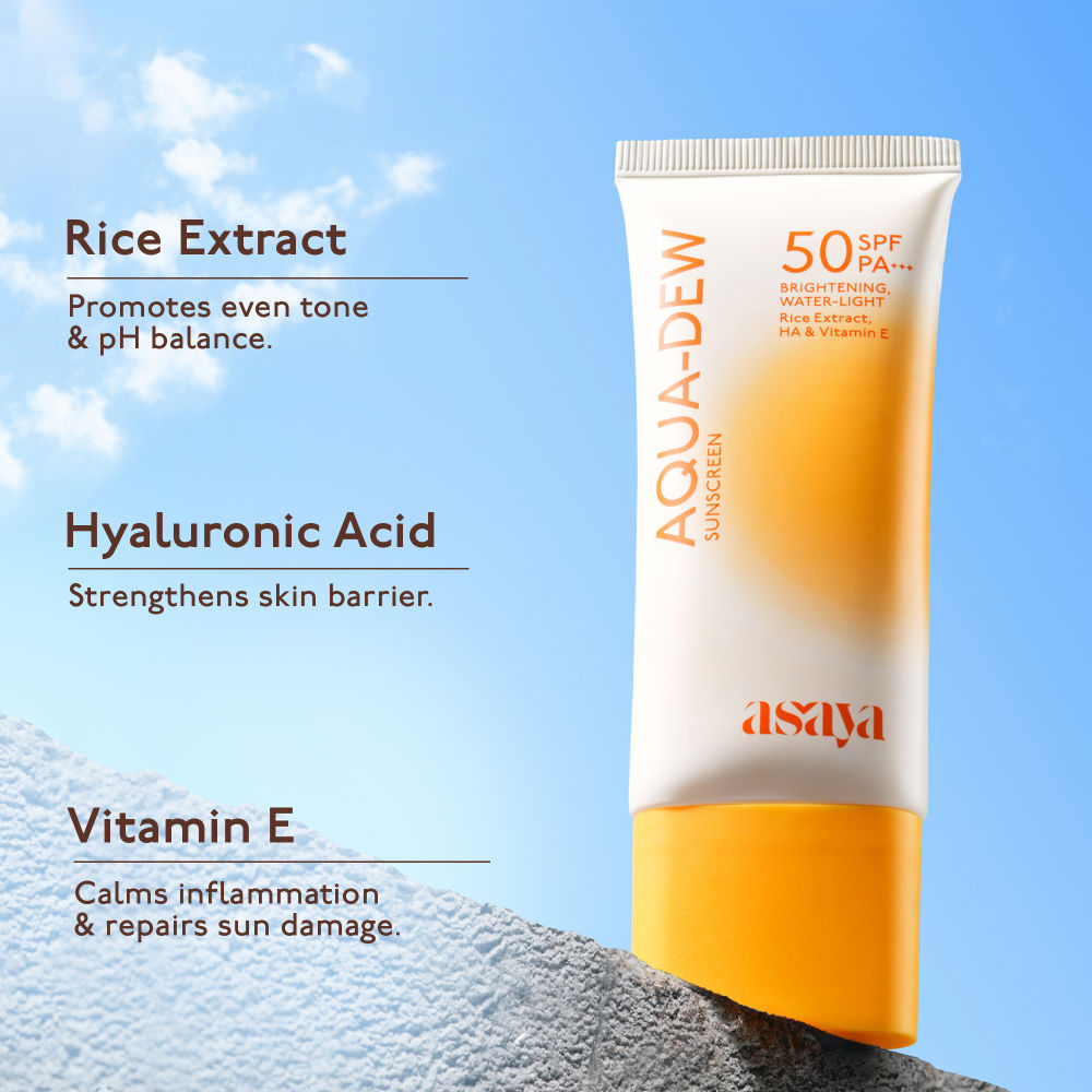 In-Vivo Tested Dewy Sunscreen SPF 50 Lightweight Water Sunscreen, Vitamin E No White Cast
