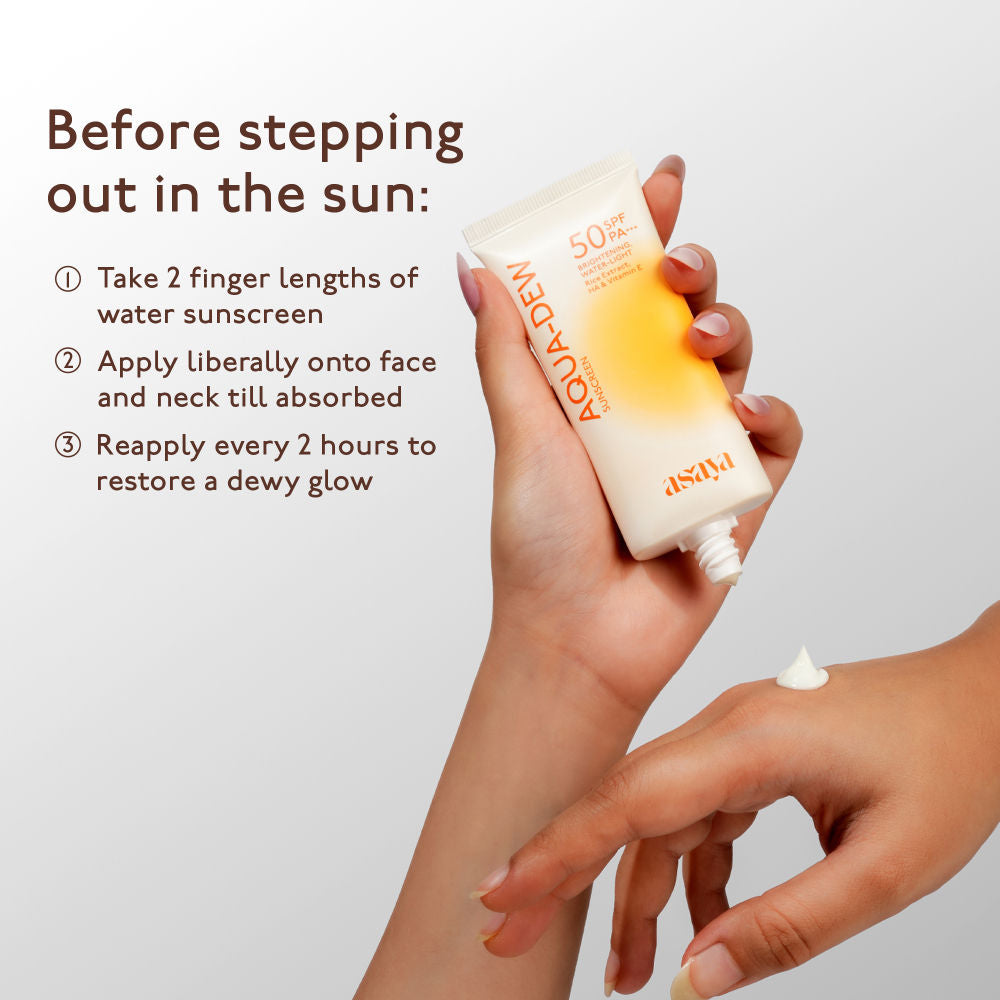In-Vivo Tested Dewy Sunscreen SPF 50 Lightweight Water Sunscreen, Vitamin E No White Cast
