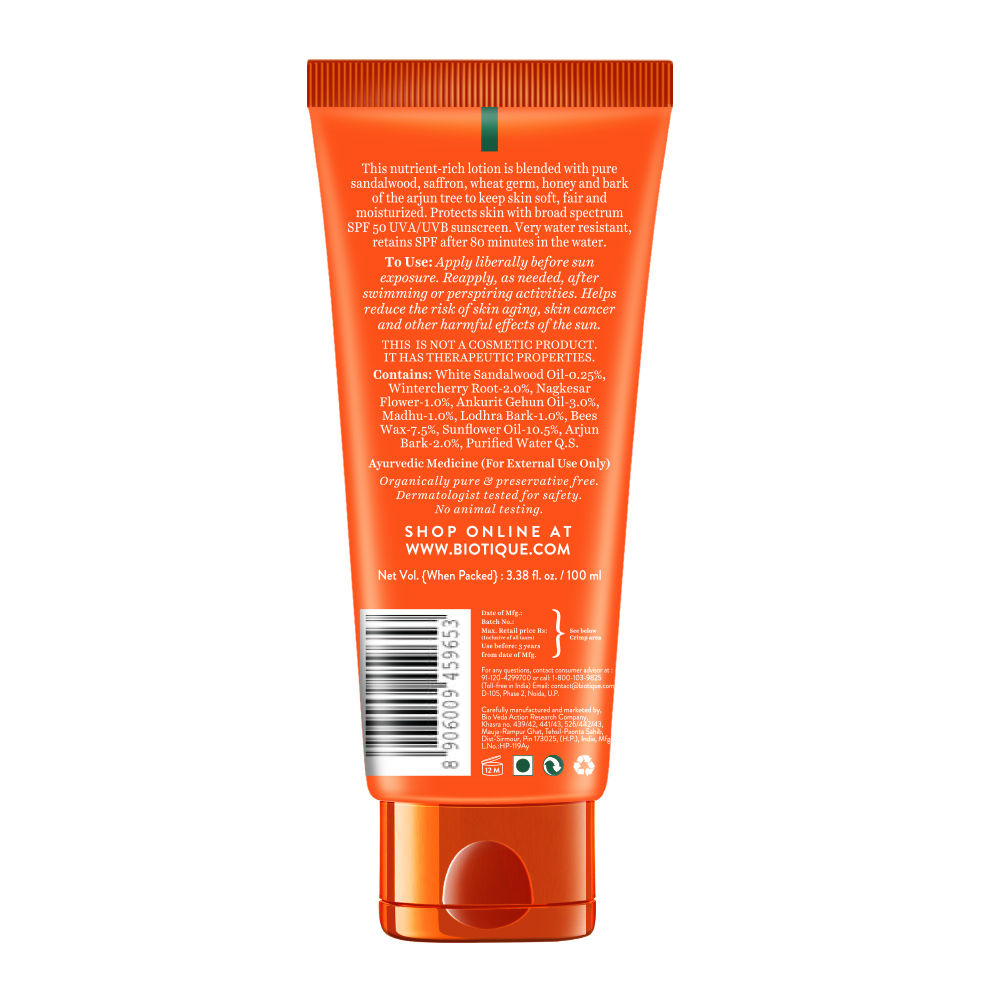 Bio Sandalwood 50+ SPF Sunscreen Ultra Soothing Face Lotion