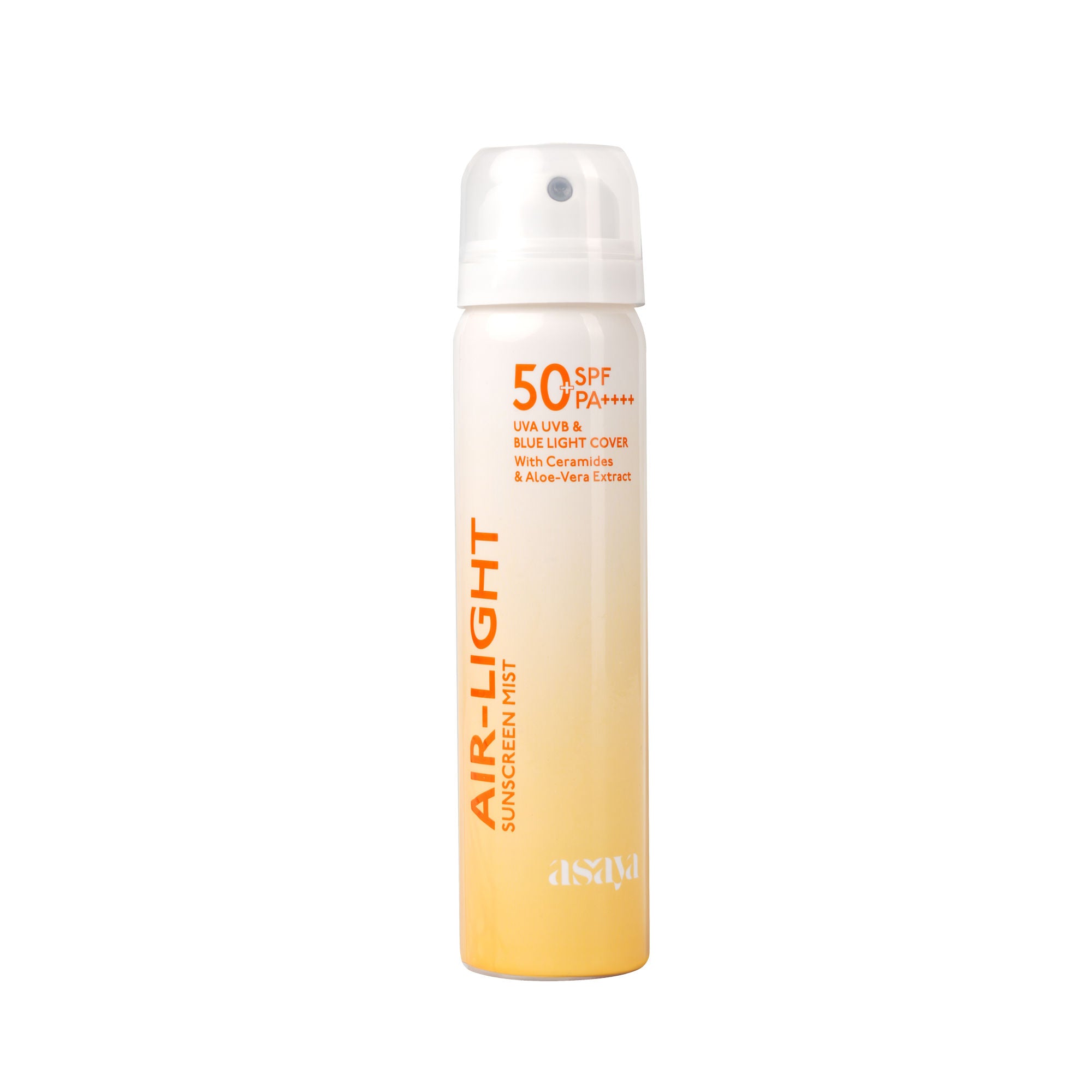 Airlight Sunscreen Spray SPF 50 PA++++ UVA/B with Ceramides Over Makeup Spray No White Cast