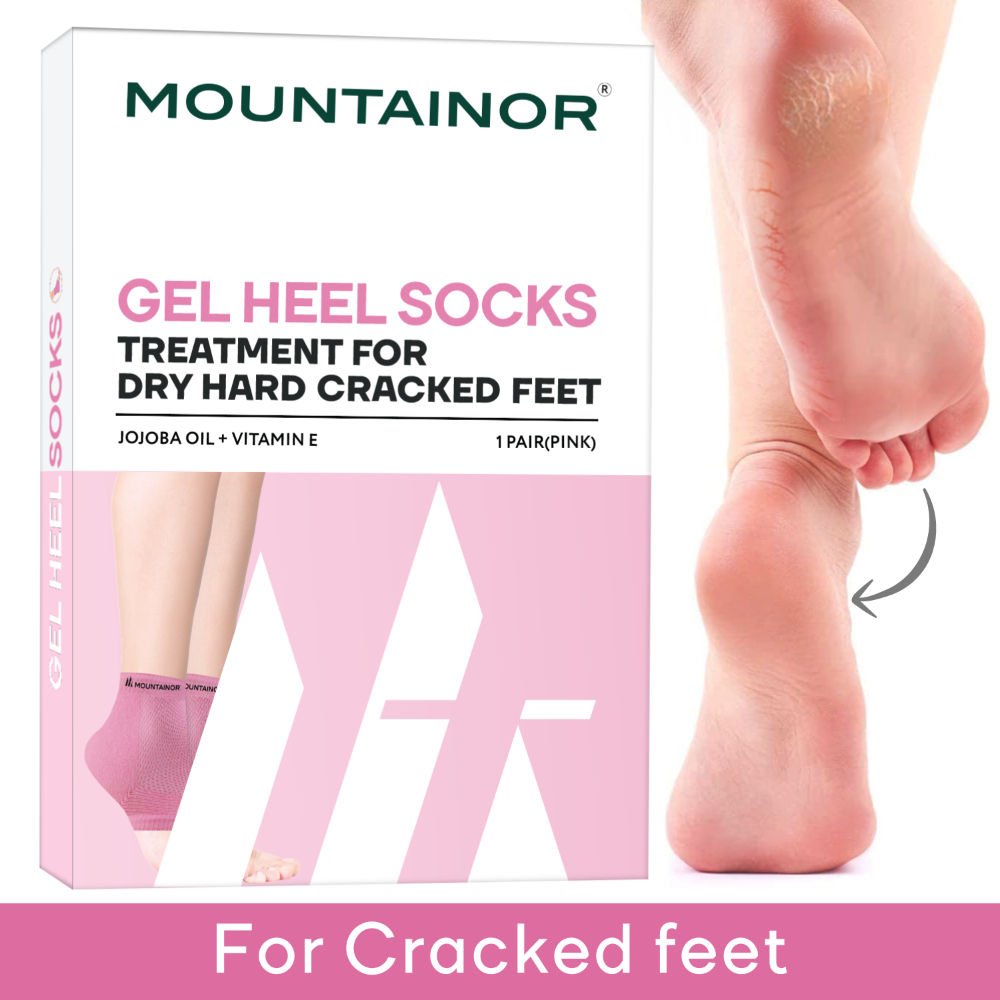 Silicone Gel Heel Foot Socks For Dry Hard Cracked Heels, Baby Soft Feet Repair Pad