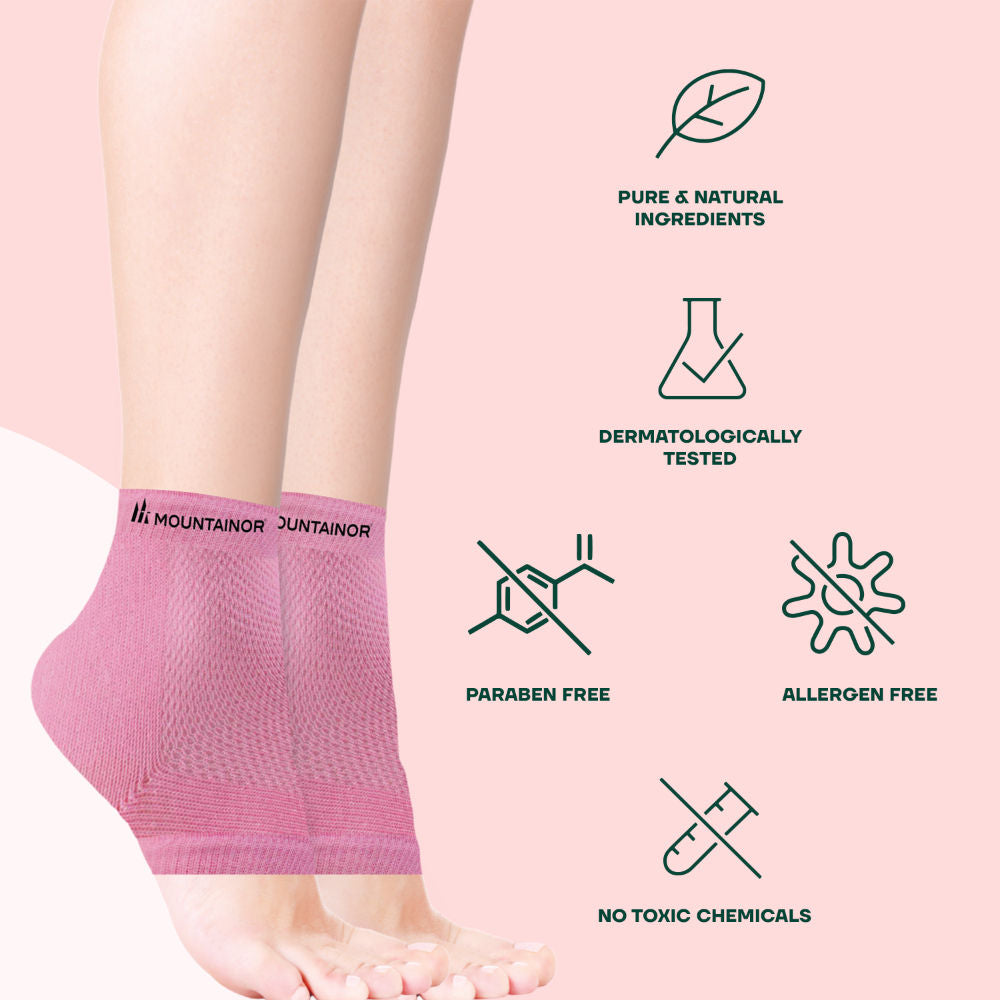Silicone Gel Heel Foot Socks For Dry Hard Cracked Heels, Baby Soft Feet Repair Pad