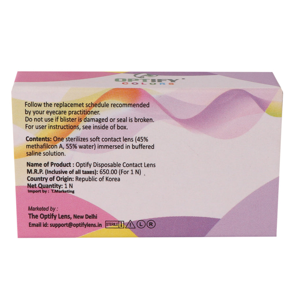 Monthly Colored Contact Lenses Zero Power - Brown
