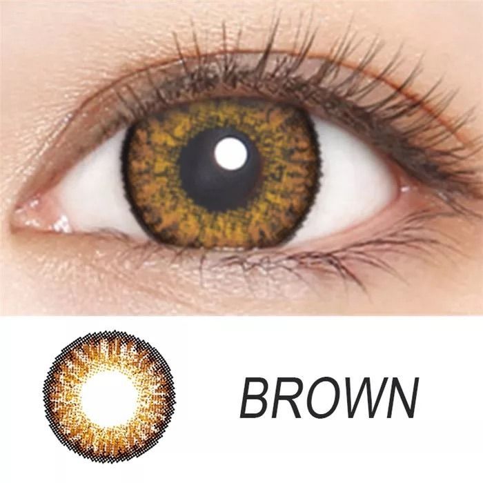 Monthly Colored Contact Lenses Zero Power - Brown