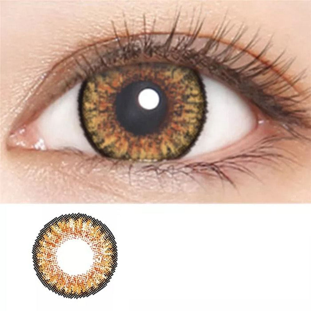 Monthly Colored Contact Lenses Zero Power - Honey