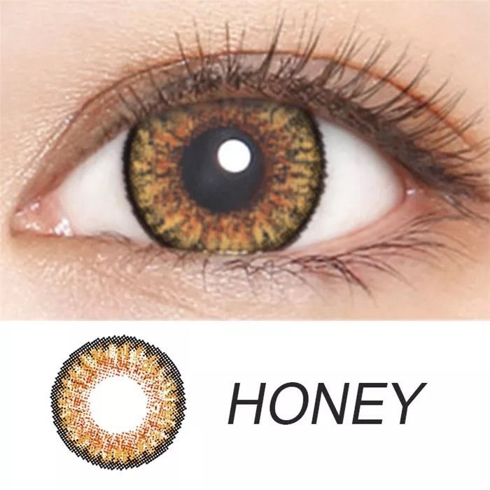 Monthly Colored Contact Lenses Zero Power - Honey