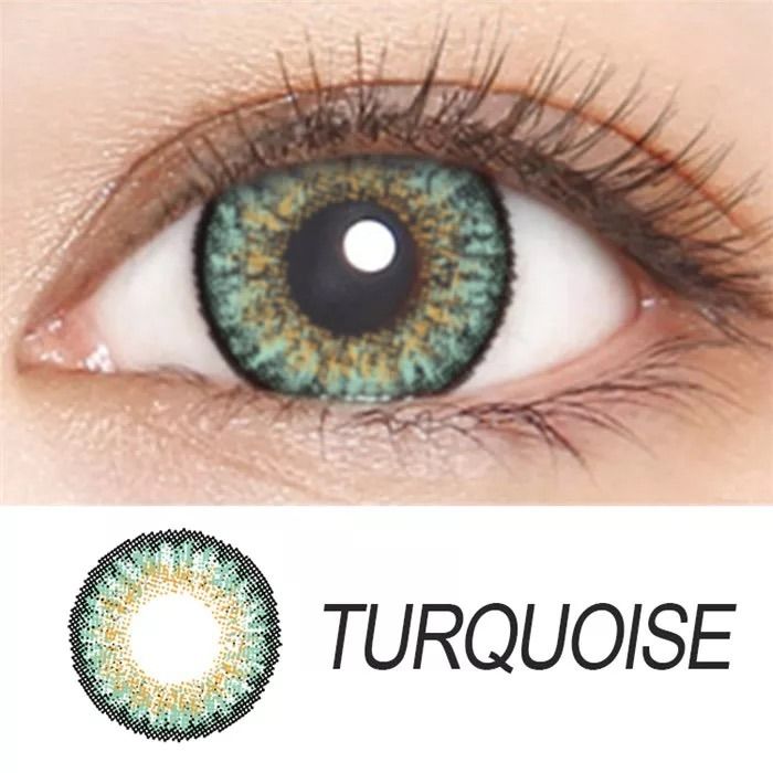 Monthly Colored Contact Lenses Zero Power - Turquoise