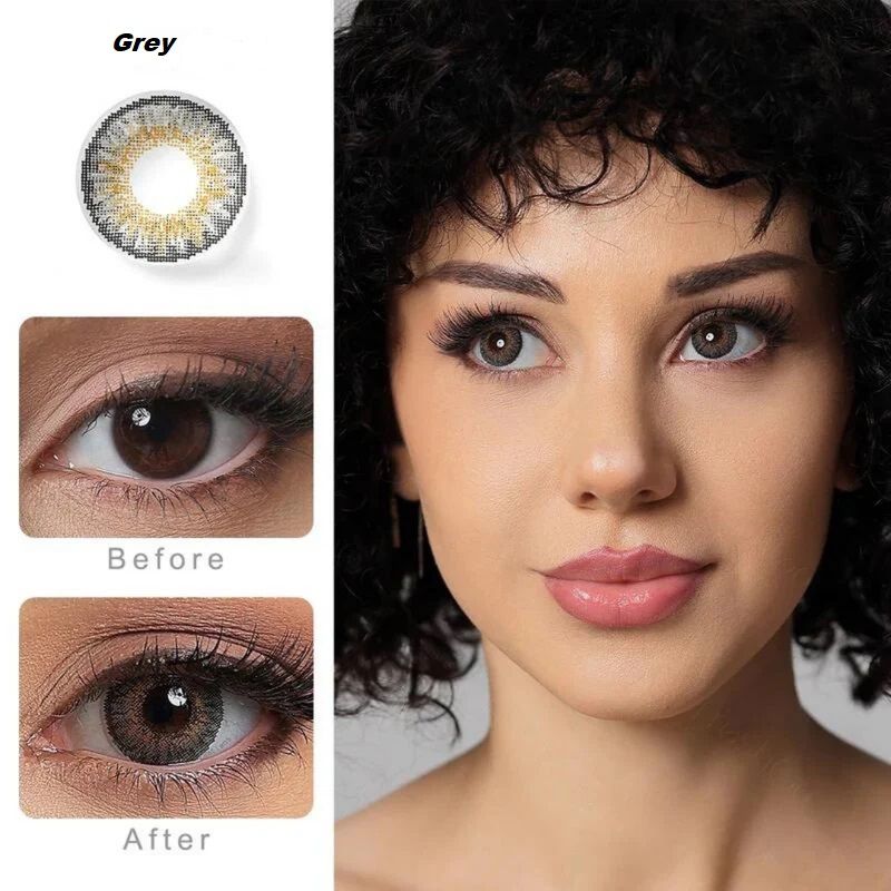 Premium Colored Contact Lenses Zero Power - Grey