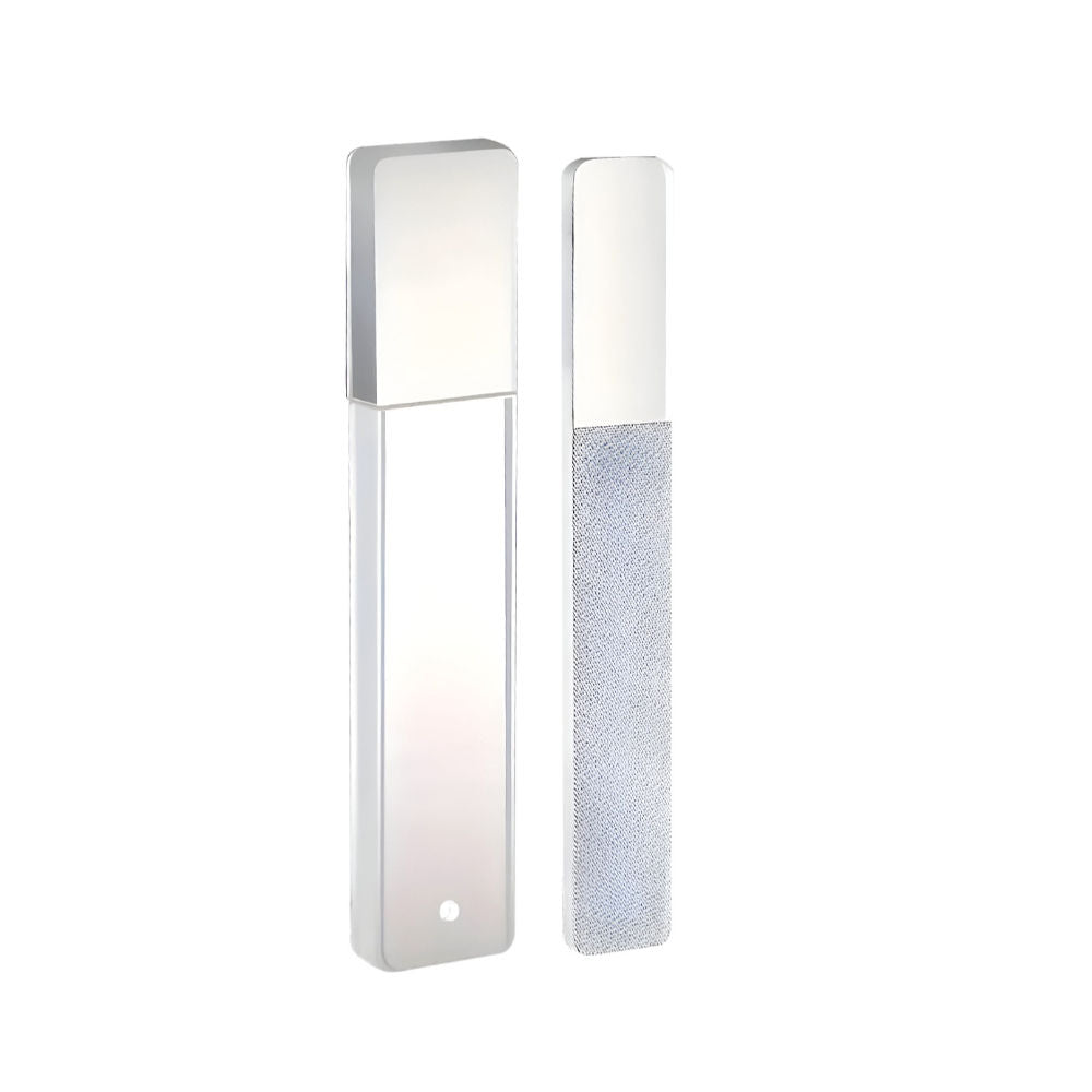 Glass Nail Shiner & Filer Crystal Buffer Shaper Transparent File Manicure Tool with Carry Case