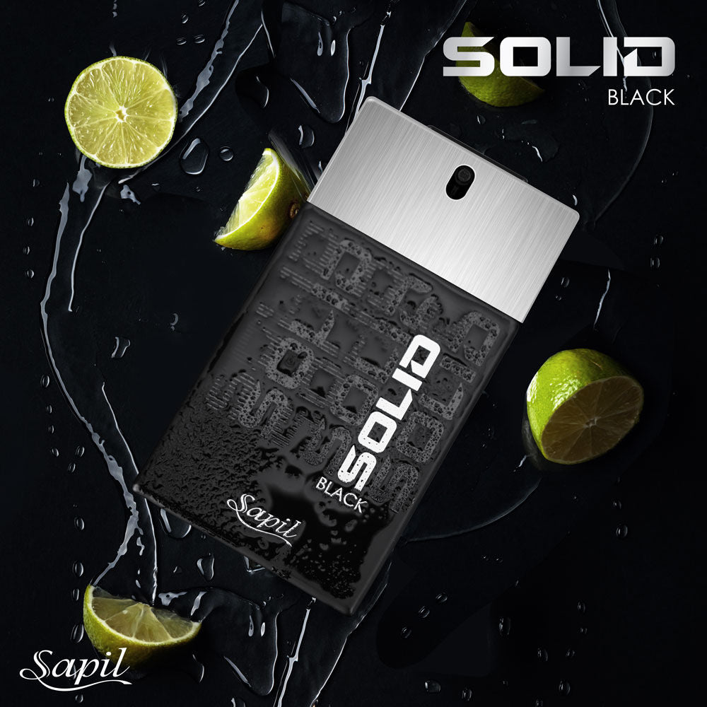 Solid Black Eau De Toilette For Men