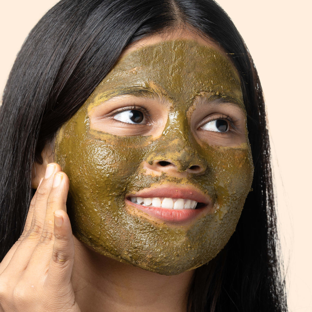 Neem Ajwain Ksheer Lepa, Clay Face Mask for Acne & Blemish Prone Skin, Ayurvedic Face Pack