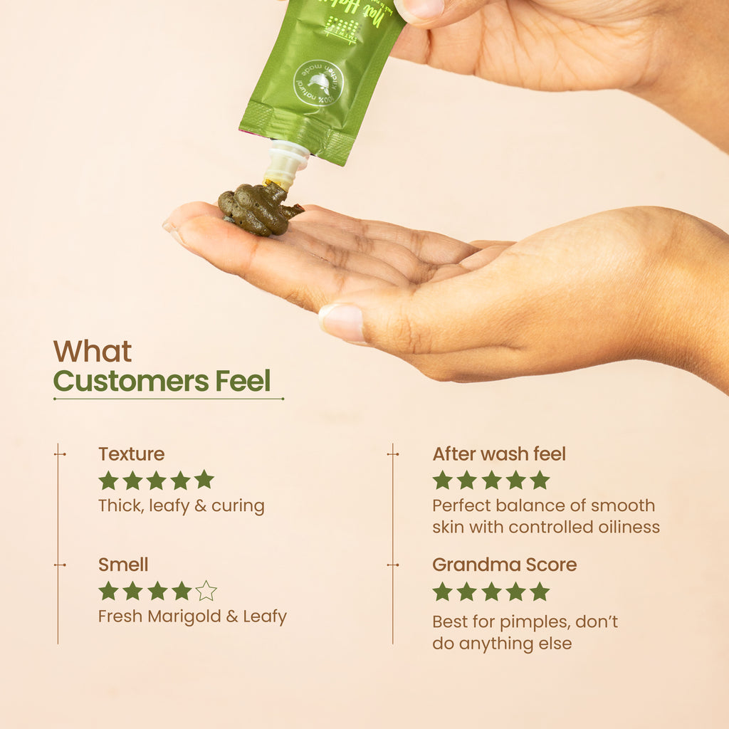 Neem Ajwain Ksheer Lepa, Clay Face Mask for Acne & Blemish Prone Skin, Ayurvedic Face Pack