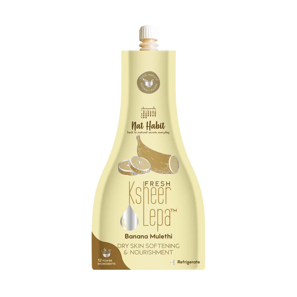 Banana Mulethi Ksheer Lepa, Clay Face Mask for Dry Skin Nourishment, Ayurvedic Face Pack