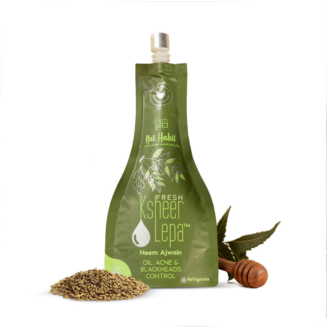 Neem Ajwain Ksheer Lepa, Clay Face Mask for Acne & Blemish Prone Skin, Ayurvedic Face Pack