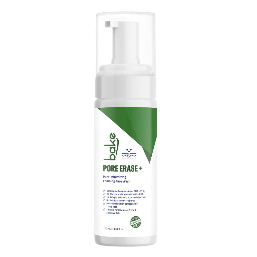 Pore Erase + Foaming Face Wash for Pore Cleansing, Blackhead Removal & Oil Control