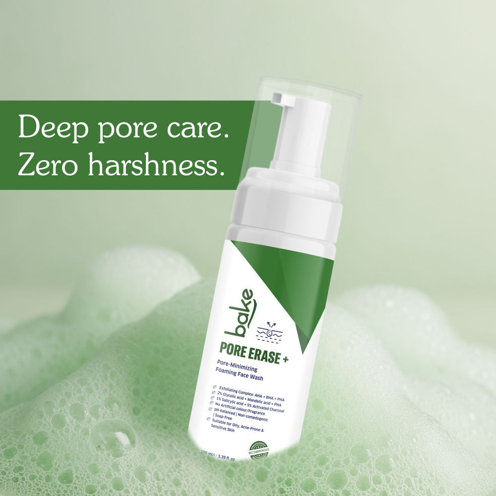 Pore Erase + Foaming Face Wash for Pore Cleansing, Blackhead Removal & Oil Control