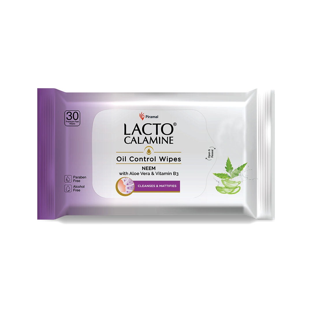 Oil Control Face Wipes, Makeup Remover Wipes With Neem & Aloe 30 Usable Wipes