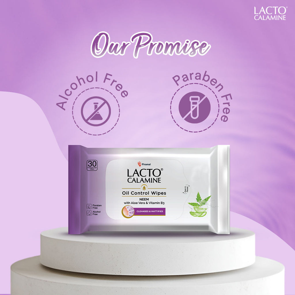 Oil Control Face Wipes, Makeup Remover Wipes With Neem & Aloe 30 Usable Wipes
