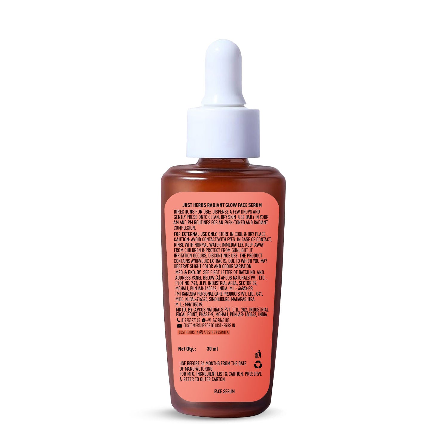 Radiant Glow Face Serum - Mandarin and Saffron