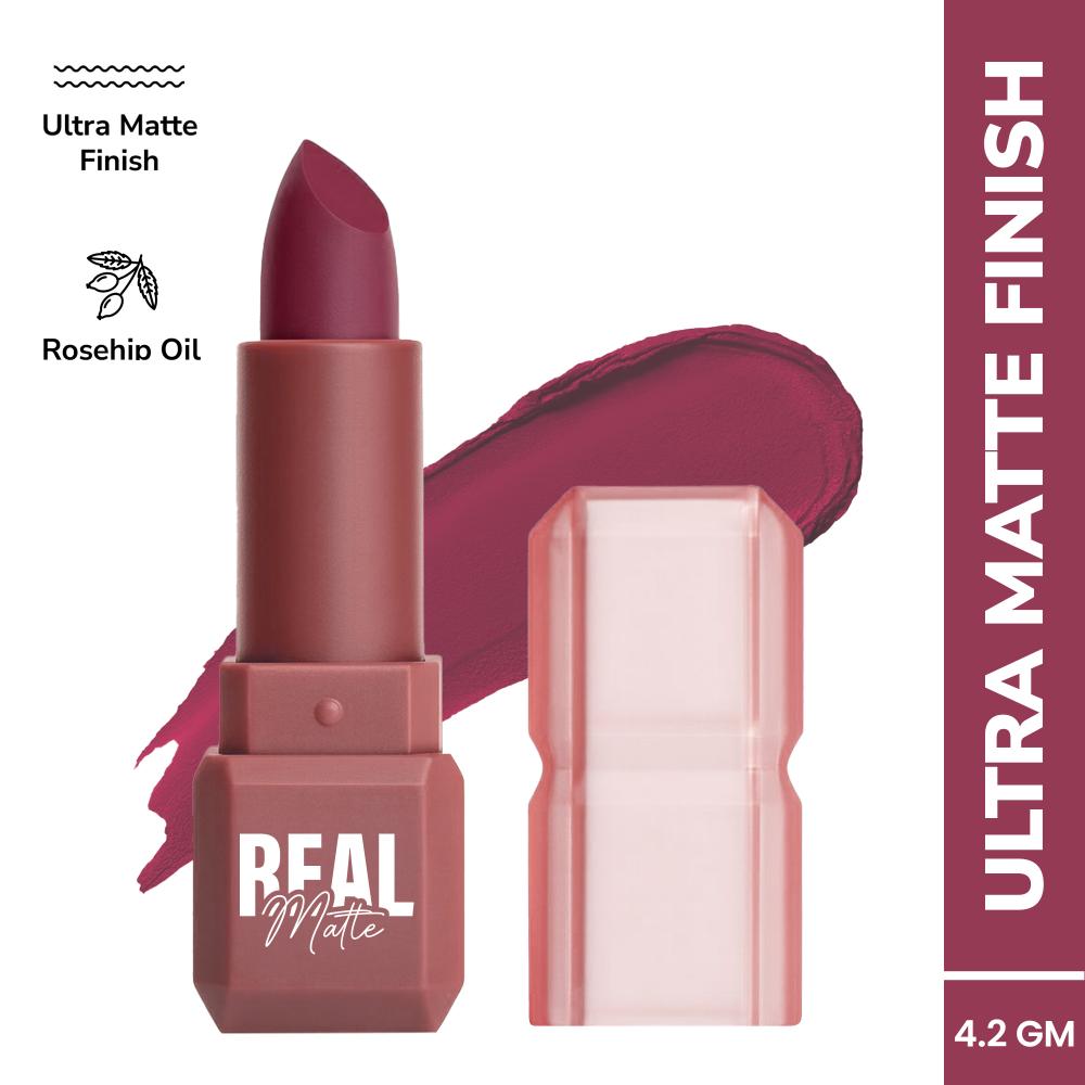 Real Matte Lipstick Long Lasting & Enriched - 09 Dusty Rose