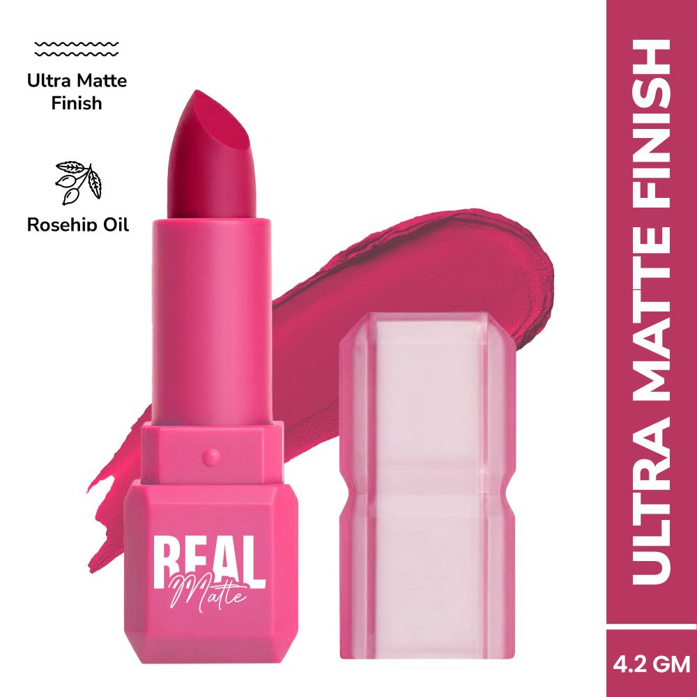 Real Matte Lipstick Long Lasting & Enriched - 10 Royal Fuchsia