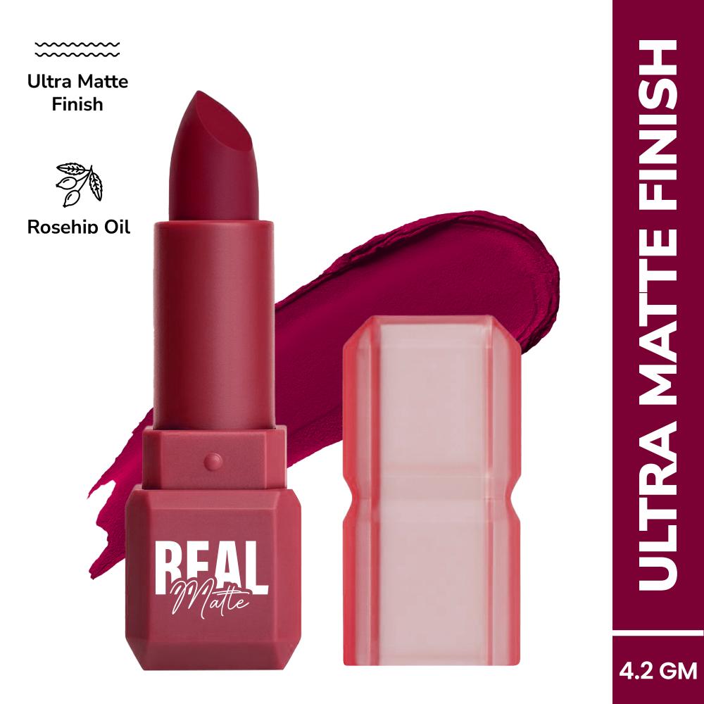 Real Matte Lipstick Long Lasting & Enriched - 13 Valentine Pink