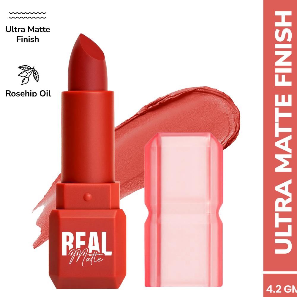 Real Matte Lipstick Long Lasting & Enriched - 15 Mandarin