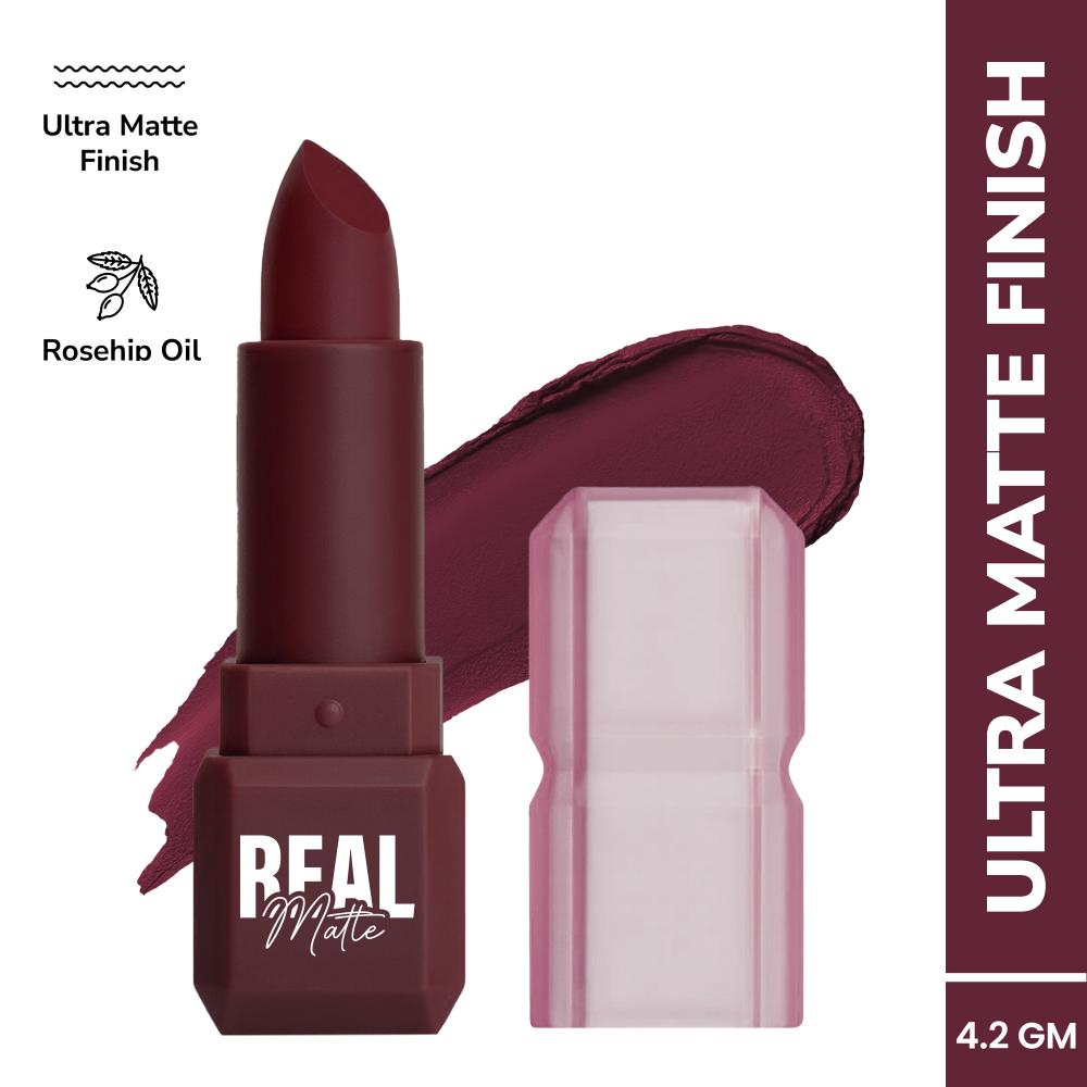 Real Matte Lipstick Long Lasting & Enriched - 22 Vintage Wine