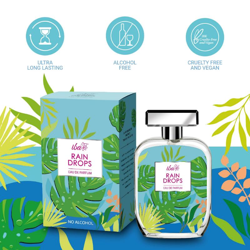 Pure Perfume - Rain Drops, Long Lasting Aqua Fragrance For Women