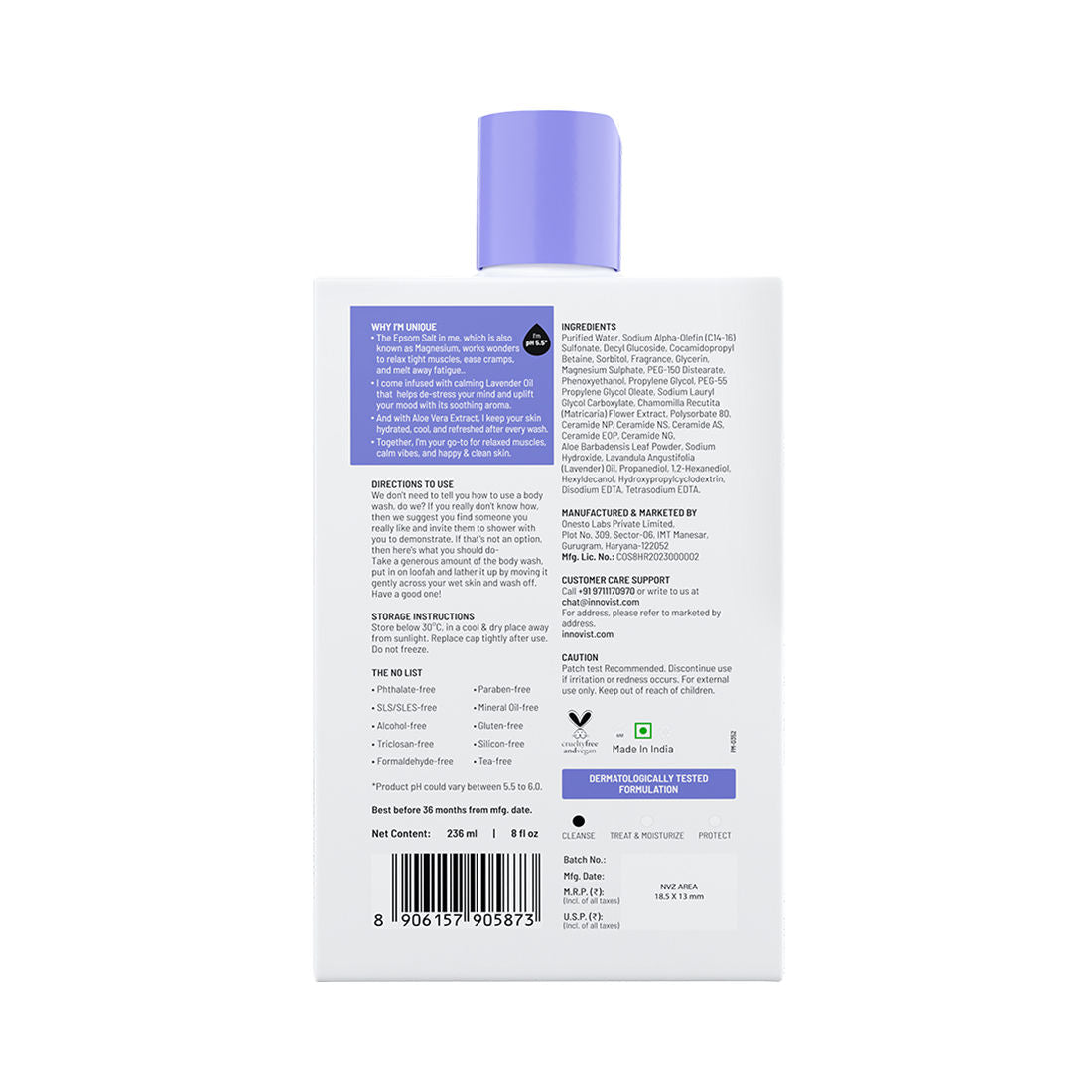Epsom Salt Body Wash, Relaxes Muscle Stiffness, Eases Post Workout Soreness