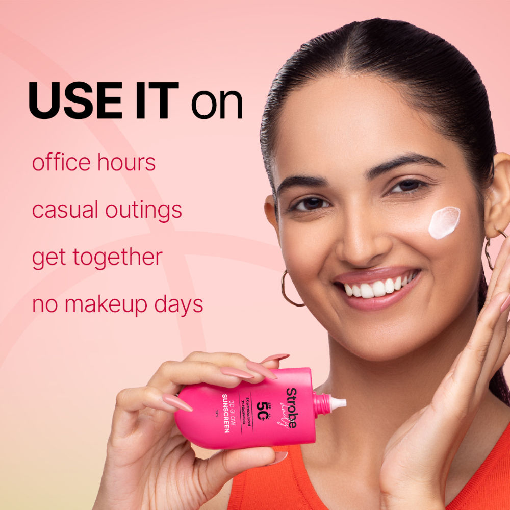 Daily Strobe Cream for Radiant Glowing Skin, Hydrating Dewy Base with Instant Glow
