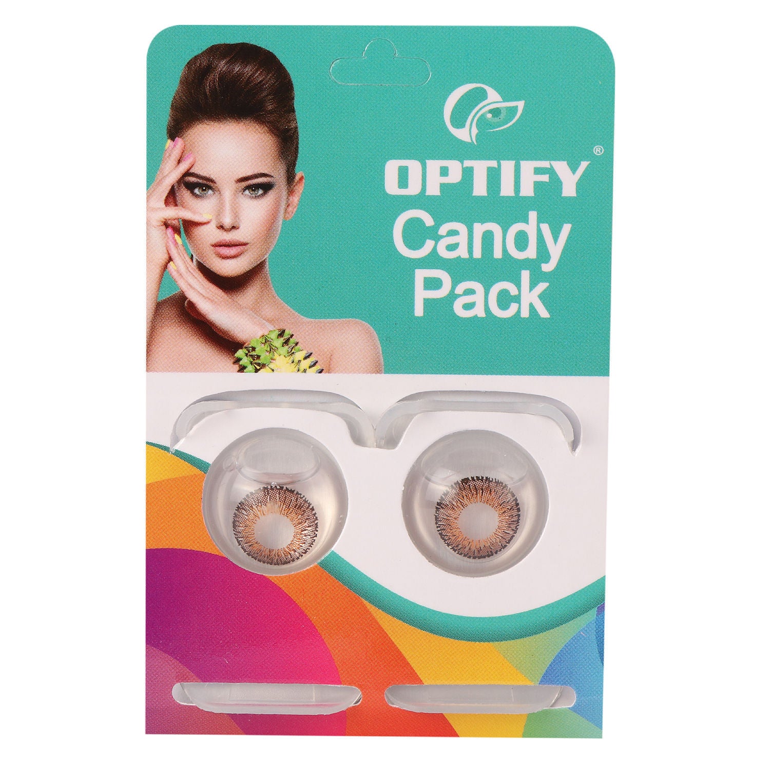 Candy Pack Colored Contact Lenses Zero Power - Brown