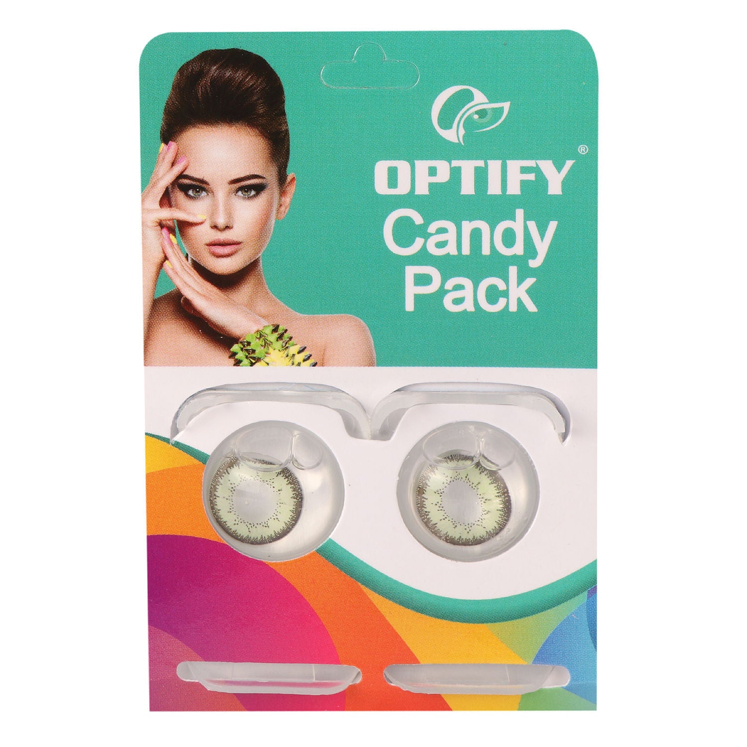 Candy Pack Colored Contact Lenses Zero Power - Dark Green