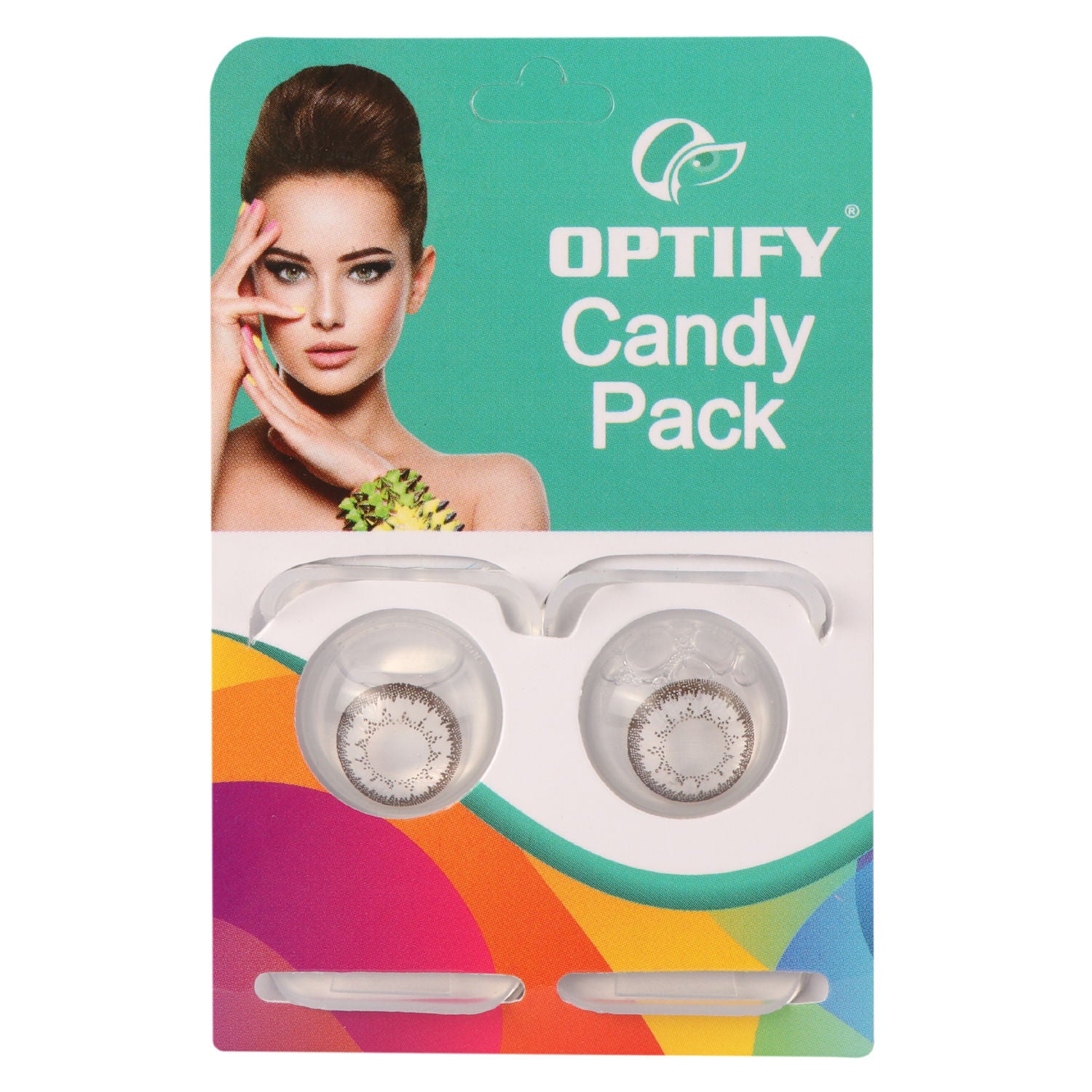Candy Pack Colored Contact Lenses Zero Power - White
