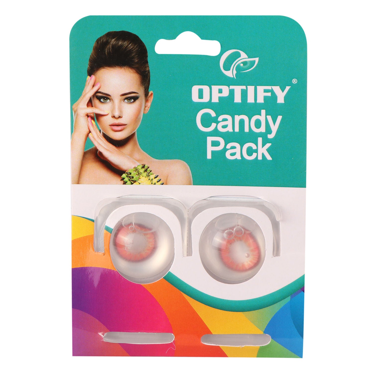Candy Pack Colored Contact Lenses Zero Power - Red