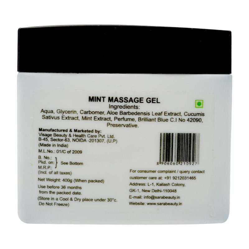 Mint Massage Gel For Oil Control & Hydrated Skin, Skin Soothing and Relaxing effects