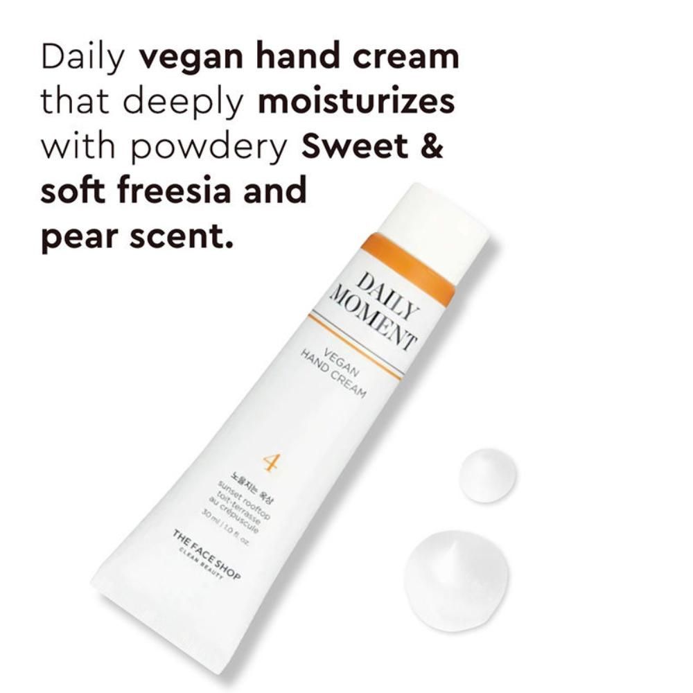 Non-Greasy Korean Vegan Hand Cream - Sunset Rooftop With Hyaluronic Acid
